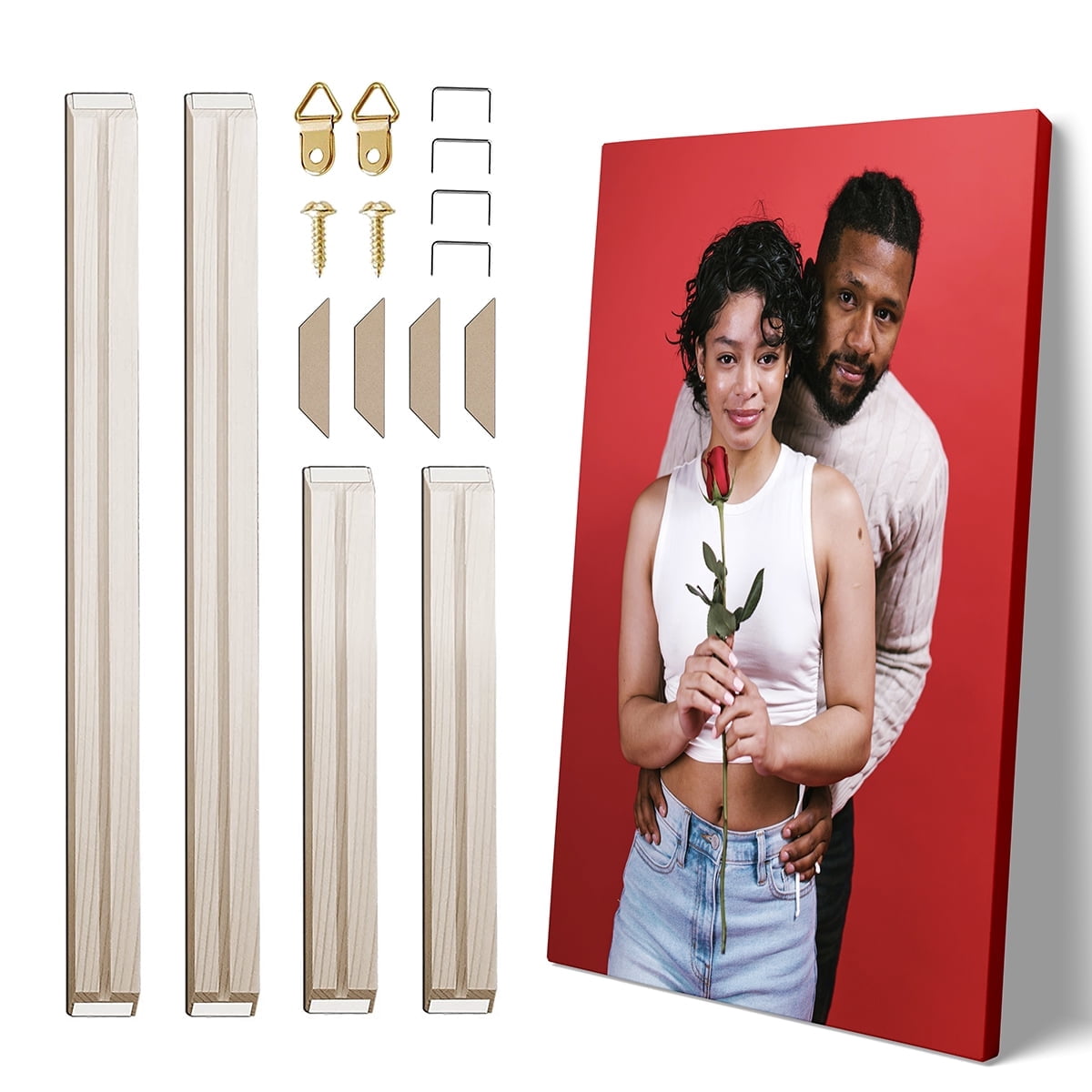 P&L Art Canvas Frame Kit Stretcher Bar - 24X36 Inch Customized Wooden Frames for Oil Painting & Gallery Wrap Wall Art
