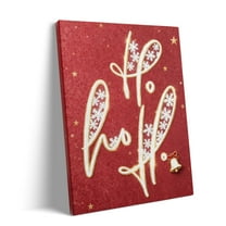 P&L Art Christmas Canvas Wall Art, Glittery Snowflake Holiday Decor, Framed Canvas Print