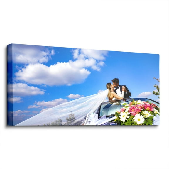 P&L Art Custom Photo Canvas Prints - Large Sizes Personalized Poster Wall Decor - Perfect Custom Art Gift for Home & Events (16X44 Inch)