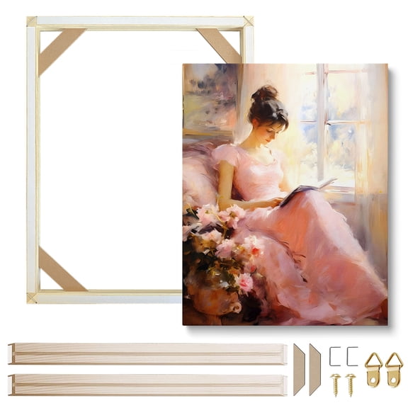 P&L Art Easy-Assemble Wooden Canvas Stretcher Bar Kit - 30X48 Inch for Oil Painting & Gallery Wrap Wall Art