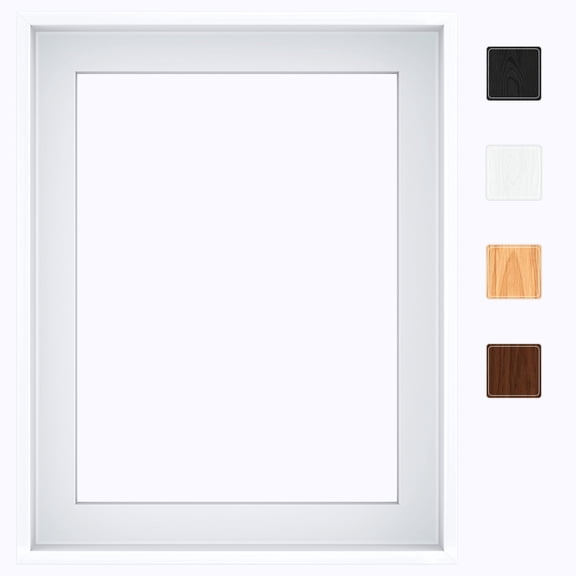 P&L Art Floating Canvas Frame for 10 x 12 Inch Canvas Painting 1-1/4" Deep, White Frame - Picture Art Wall Decor