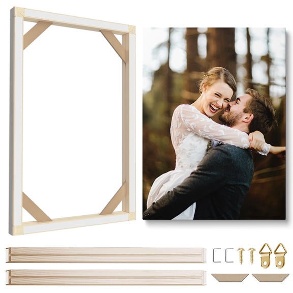 P&L Art Gallery Wrap Canvas Stretcher Bar Kit - 30X48 Inch Wooden Frame Kit for Oil Painting & Wall Art