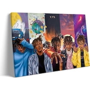 P&L Art Juice WRLD Canvas Wall Art,5-in-1 Music Album Poster Print,Vibrant Rap Icon Artwork Collection,Modern Rapper Tribute Wall Decor,Framed Music Art for Bedroom,Living Room, or Studio 11x14inch