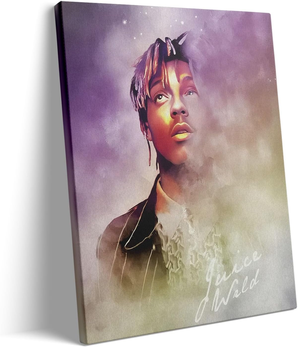 P&L Art Juice Wrld Canvas Wall Art, Rapper Singer Album Cover and Poster Framed Print Art, Aesthetic Canvas Wall Art for Bedroom or Living Room Wall Decor Gift 16x20inch