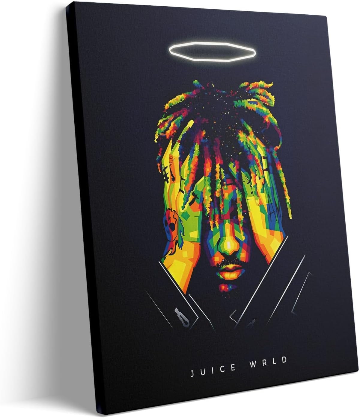 P&L Art Juice Wrld Canvas Wall Art, Rapper Singer Album Cover and Poster Framed Print Art, Aesthetic Canvas Wall Art for Bedroom or Living Room Wall Decor Gift 24x30inch