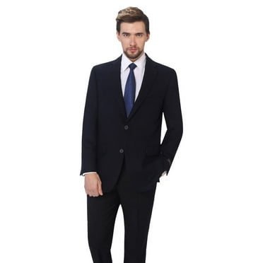 P&L Men's Blazer Premium Wool Blend Business Dress Suit Jacket