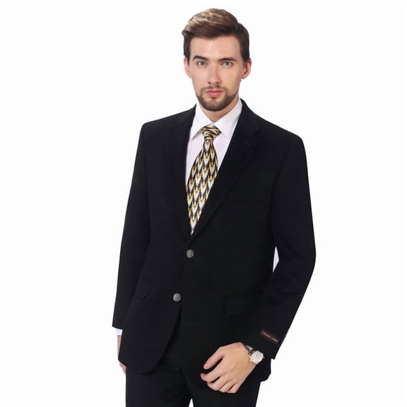 P&L Men's Blazer Premium Wool Blend Business Dress Suit Jacket