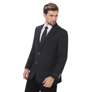 P&L Men's Blazer Premium Wool Blend Business Dress Suit Jacket