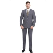 P&L Men's Slim Fit Suit 2 Piece Business Wedding Prom Tux Blazer & Pants