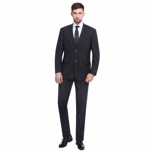 P&L Men's Slim Fit Suit 2 Piece Business Wedding Prom Tux Blazer & Pants