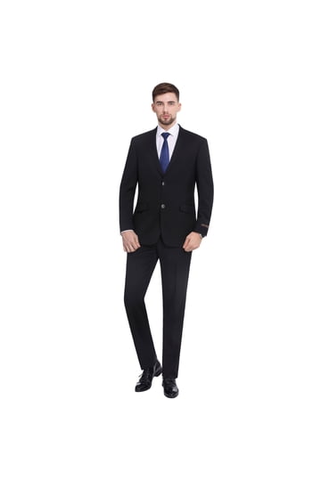 Men's Black Double-Breasted Suits for Formal and Business Occasions