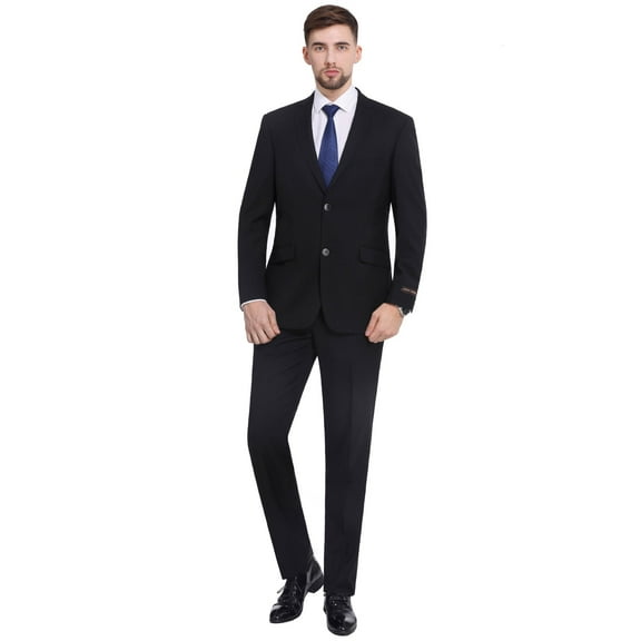P&L Men's Slim Fit Suit 2 Piece Business Wedding Prom Tux Blazer & Pants
