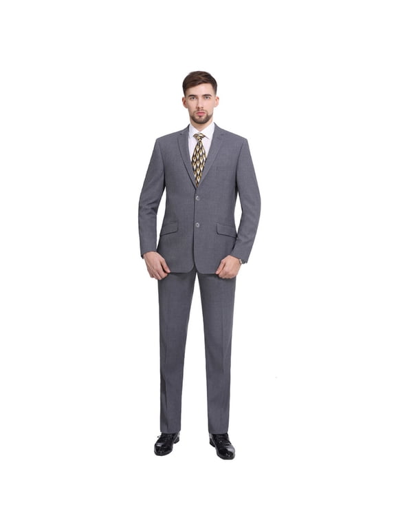 Men's Slim Fit Suit 2 Piece Business Wedding Prom Tux Blazer & Pants