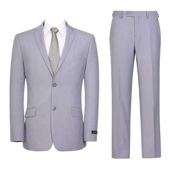 P&L Men's Slim Fit Suit 2 Piece Business Wedding Prom Tux Blazer & Pants