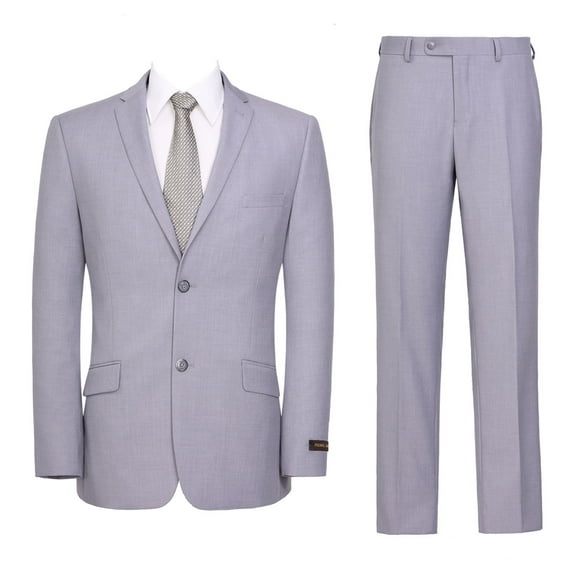 P&L Men's Slim Fit Suit 2 Piece Business Wedding Prom Tux Blazer & Pants