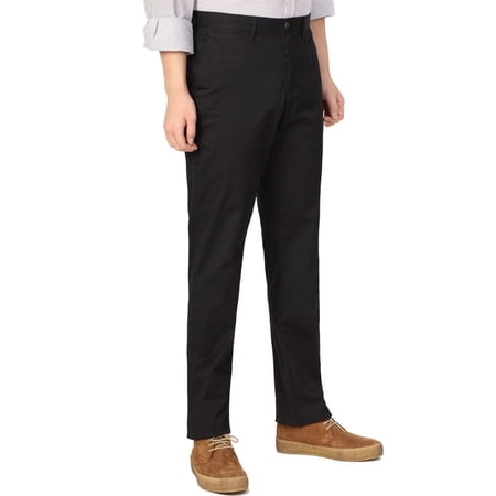 P&L Men's Straight Fit Chino Pants Flat Front Casual Stretch Regular and Big & Tall