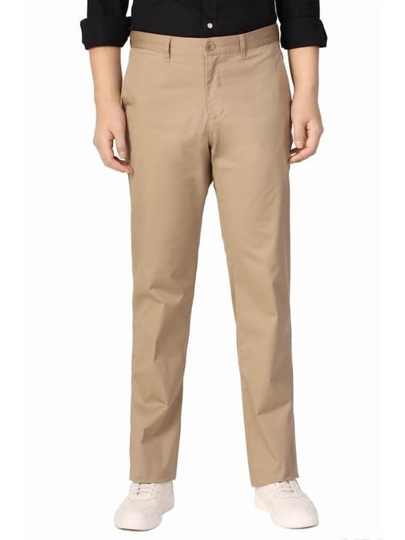Men's Straight Fit Chino Pants Flat Front Casual Stretch Regular and Big & Tall