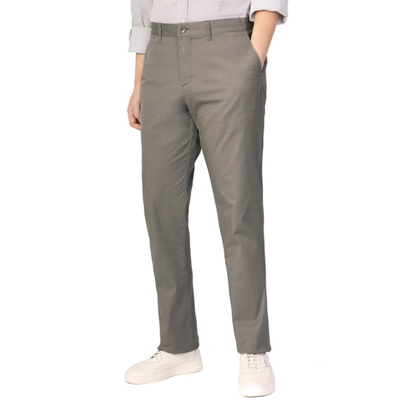 P&L Men's Straight Fit Chino Pants Flat Front Casual Stretch Regular and Big & Tall