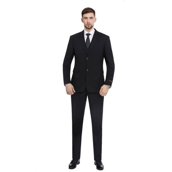 P&L Men's Suit 3 Pieces Slim Fit, Comfort Wedding Blazer Vest and Pants Set