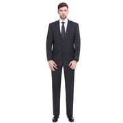P&L Mens Suits Classic Fit 2 Piece Business Blazer & Pleated Pants