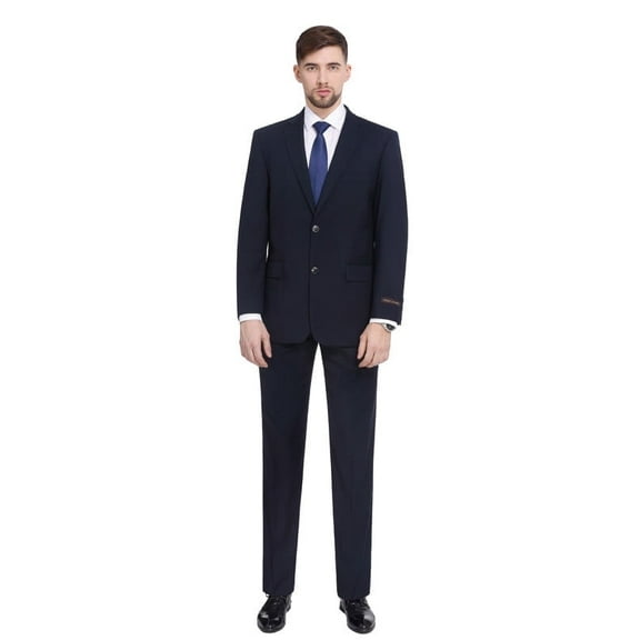 P&L Men's Suits Classic Fit 2 Piece Business Blazer & Pleated Pants