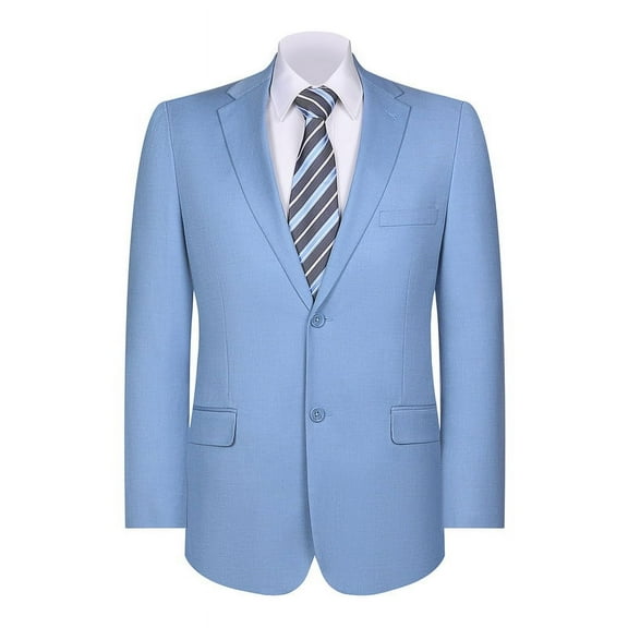 P&L Mens Blazer Classic Fit Sport Coat Two Buttons Lightweight Suit Jacket