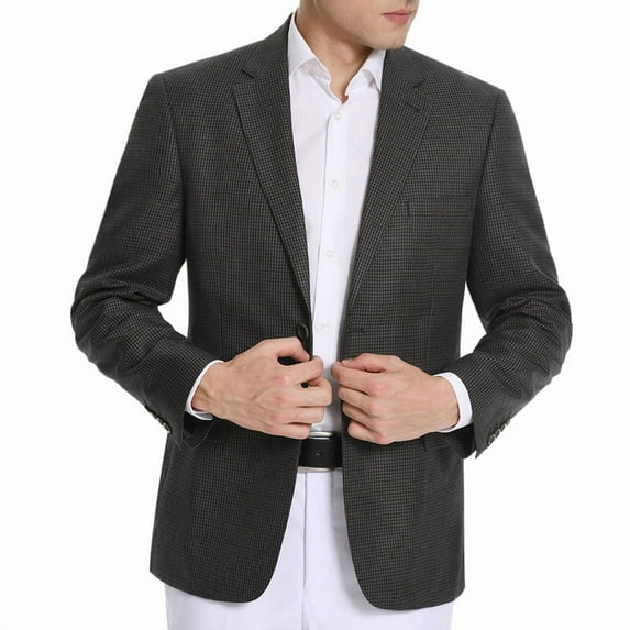 P&L Mens Sport Coat Classic Fit JacketStretch Plaid Blazer Stretch Blazer