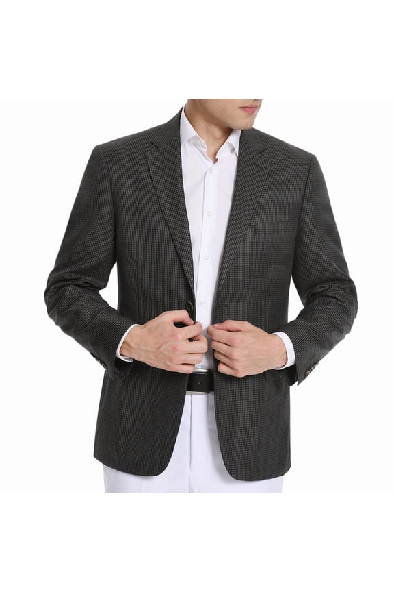Mens Sport Coat Classic Fit JacketStretch Plaid Blazer Stretch Blazer