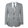 thumbnail image 1 of P&L Mens Sport Coat Classic Fit JacketStretch Plaid Blazer Stretch Blazer, 1 of 5