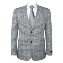 P&L Mens Sport Coat Classic Fit JacketStretch Plaid Blazer Stretch Blazer