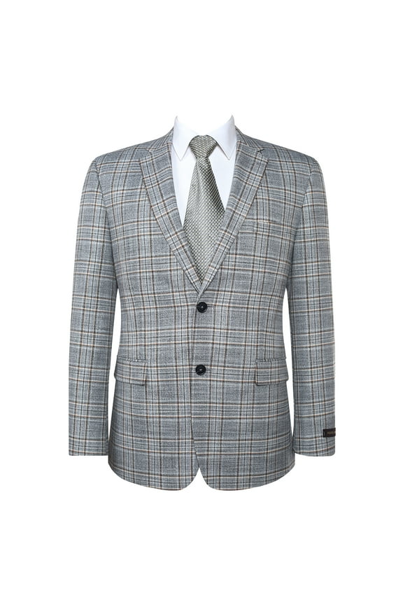 Mens Sport Coat Classic Fit JacketStretch Plaid Blazer Stretch Blazer