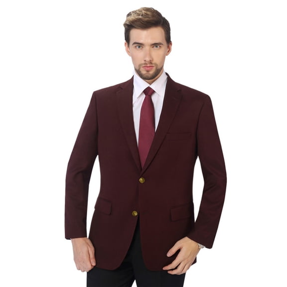 P&L Men's Blazer Jacket Classic Fit Men's Sport Coat 2 Button Notch Lapel Dual Side Vents