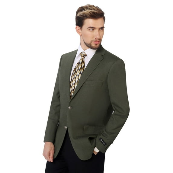 P&L Men's Blazer Jacket Classic Fit Men's Sport Coat 2 Button Notch Lapel Dual Side Vents