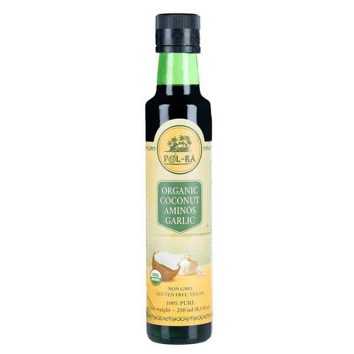 P LRA Organic Coconut Aminos Garlic 8.5fl oz Sweet & Sour Garlic Sauce, Tangy Substitute
