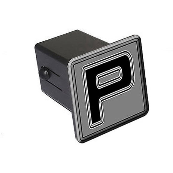 P Letter Initial 2" Tow Trailer Hitch Cover Plug Insert