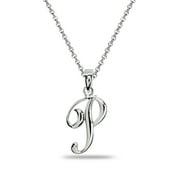 DESIGNS BY FMC K Letter Initial Alphabet Name Personalized 925 Sterling Silver Pendant Necklace