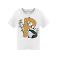 thumbnail image 1 of P Letter Panda And Bamboo T-Shirt Toddler -Image by Shutterstock,  2 Toddler, 1 of 2