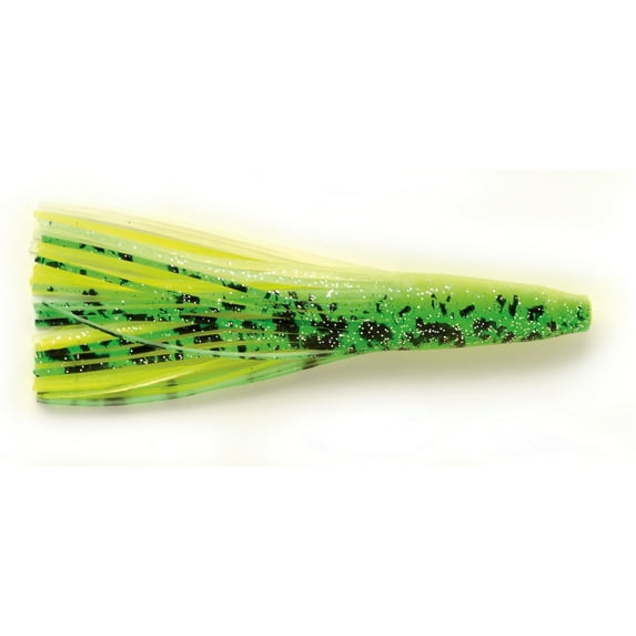 P-Line Double Squid Skirt 6'' Nat Glow/Green Glow 2pk