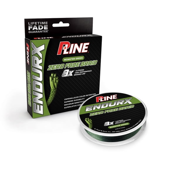 P-Line EndurX No Fade Braid 150 Yard Monster Green, PEBG-150-80