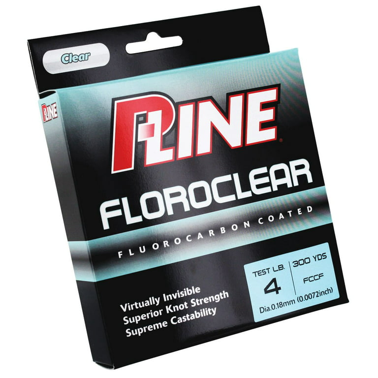 P-Line Floroclear Fishing Line, Clear, 4 Pound Test, 300 Yards