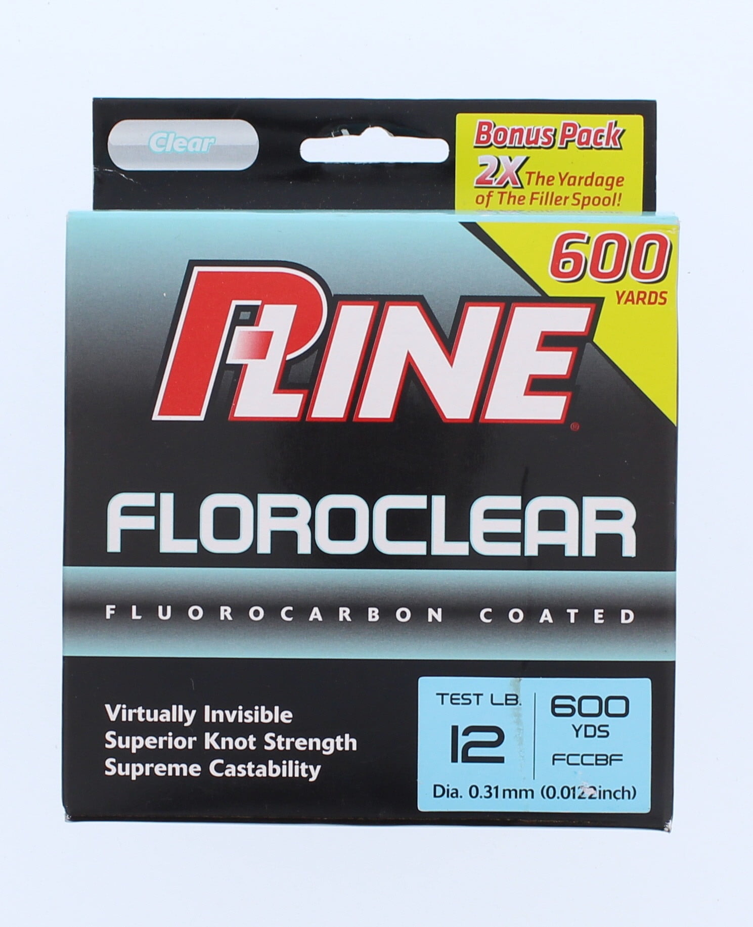 P-Line Floroclear Fluorocarbon Coated Fishing Line (12 Lb./ 600