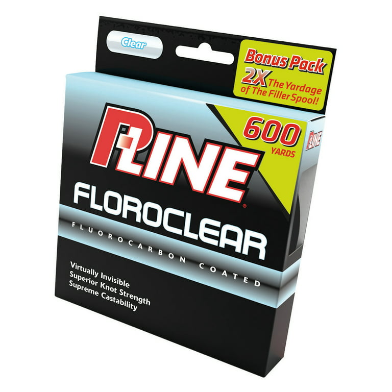 P-Line Floroclear Fluorocarbon Coated Fishing Line, 6 lb. Test, 600 yds