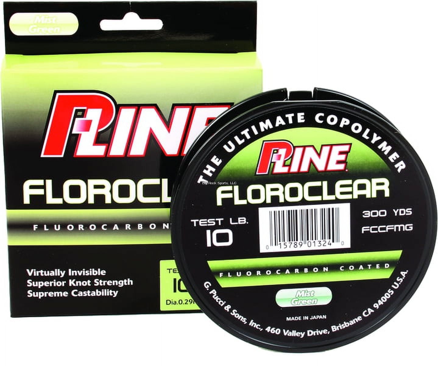 P-LINE FLOROCLEAR MIST GREEN 300 YD FISHING LINE - Northwoods Wholesale  Outlet