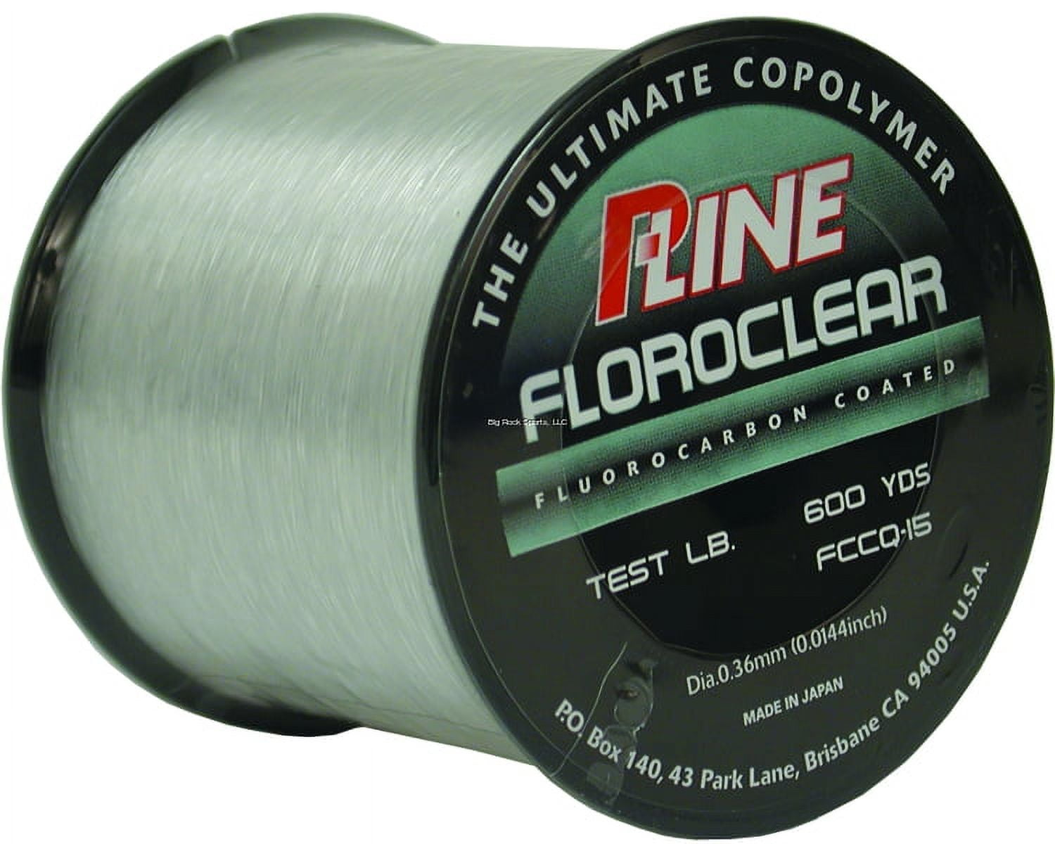 P-Line Floroclear Fluorocarbon Coated Mono, 4lb 600yd, Clear 