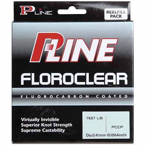 PLine Floroclear Fluorocarbon Coated Mono, Clear, 25lb 260Yd