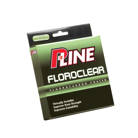 P-Line Floroclear Fluorocarbon Coated Mono, Mist Green, 15lb 300Yd