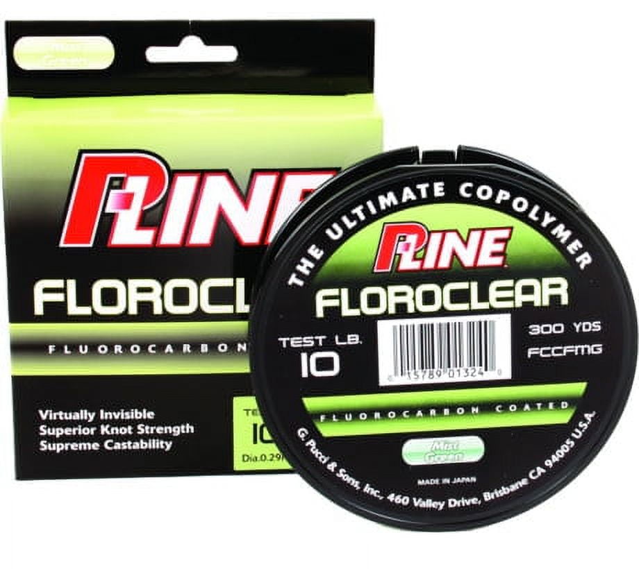 PLine Floroclear Fluorocarbon Coated Mono, Mist Green, 15lb 300Yd,