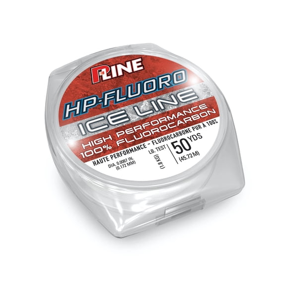 P-Line HP-Fluoro Premium Fluorocarbon Ice Fishing Line Clear 50 Yard Spool, PFCI-2