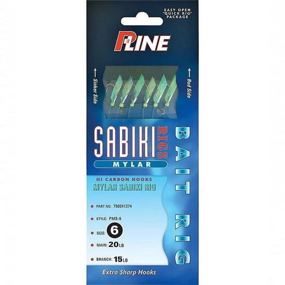 P-Line Mylar Sabiki #4 1pk