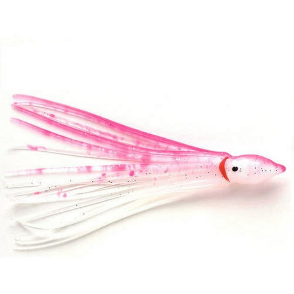 P-Line SQ45-007 Sunrise Squid Skirt4 1/2", Clear Glow Pink Spatterback